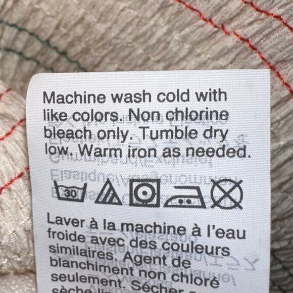 Madewell Texture & Thread Rainbow Smocked Peplum Tank Top in Pearl Ivory Size XS - Picture 6 of 12